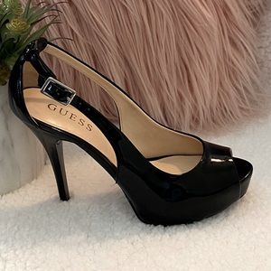GUESS Black Patton High Heel